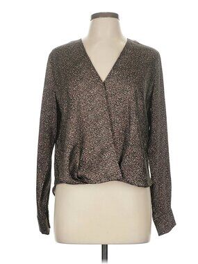 Bailey 44 Metallic Long Sleeve Blouse size XS